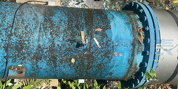 大连海峰外夹式超声波流量计户外老旧管道测量安装